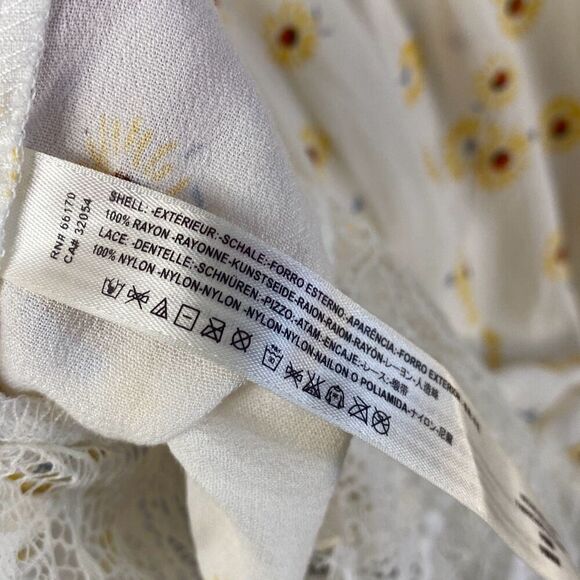 Free People Intimately Sunflower Pring Long Sleeve Bodysuit Size M 191 - Picture 13 of 13